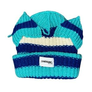 Cyan Knitted Beanie